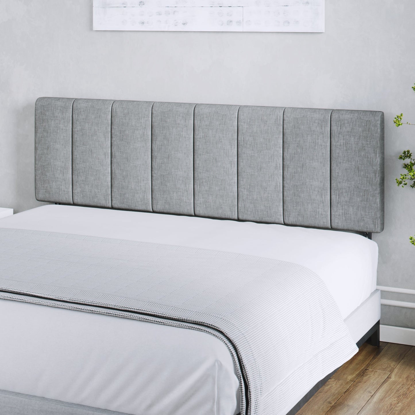 Tufted Mid-Rise Upholstered Headboard Furniture Sven & Son Full / Queen Vertical Channel Tufted