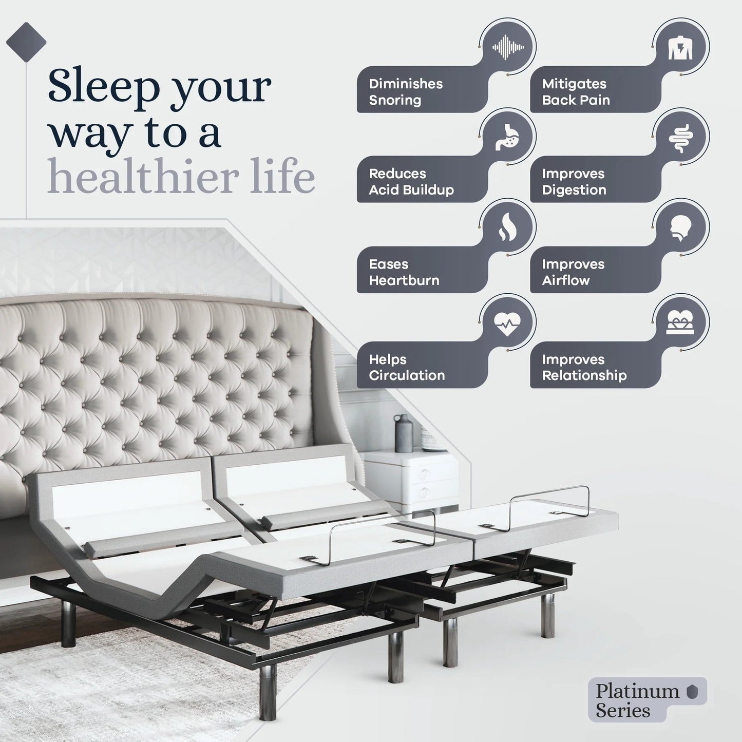 Platinum Series Adjustable Bed Base + Choice of Mattress Bundle bundle Sven & Son