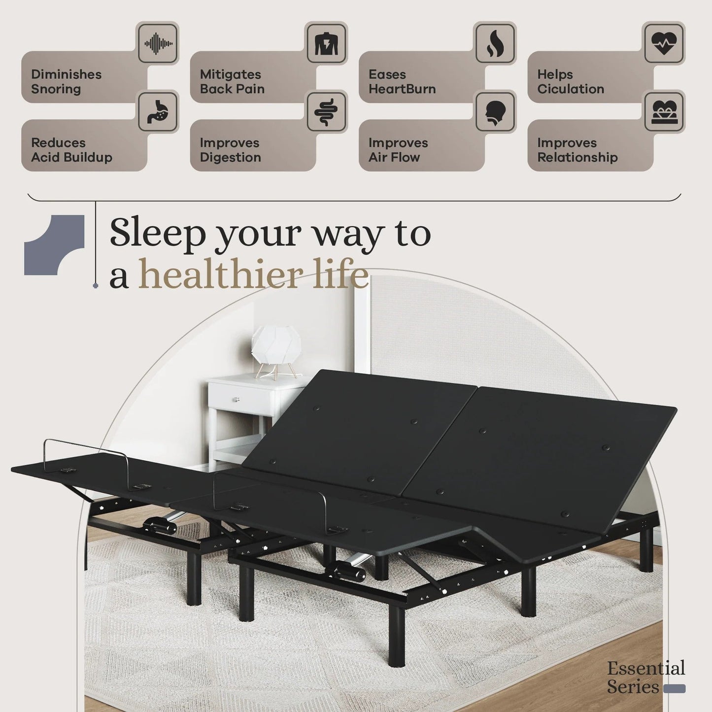 Essential Series Adjustable Bed Base + Choice of Mattress Bundle bundle Sven & Son