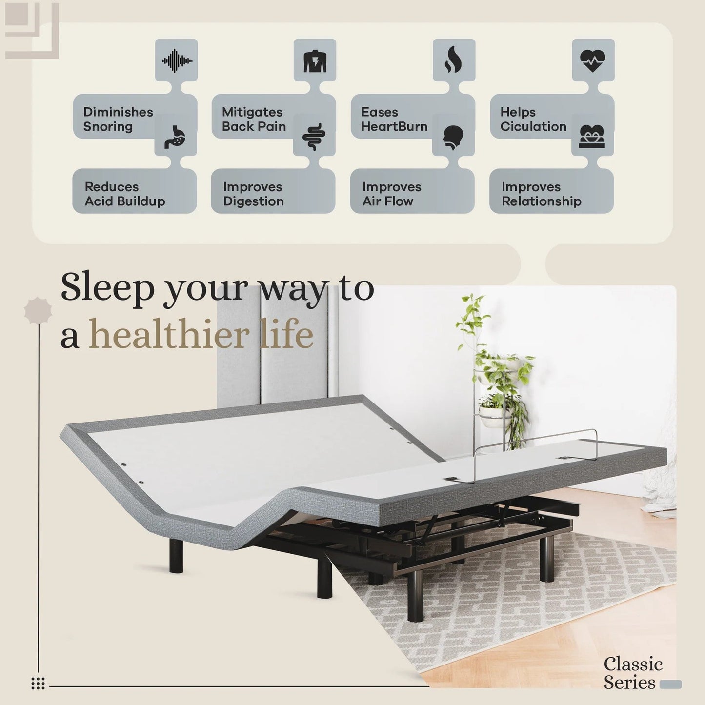 Classic Series Adjustable Bed Base + Choice of Mattress Bundle bundle Sven & Son