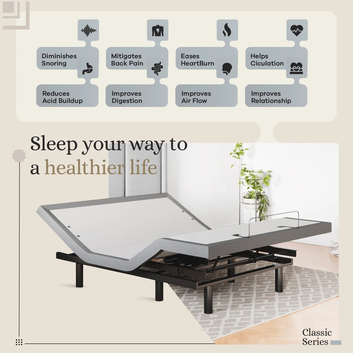 Classic Series Adjustable Bed Base + Choice of Mattress Bundle bundle Sven & Son