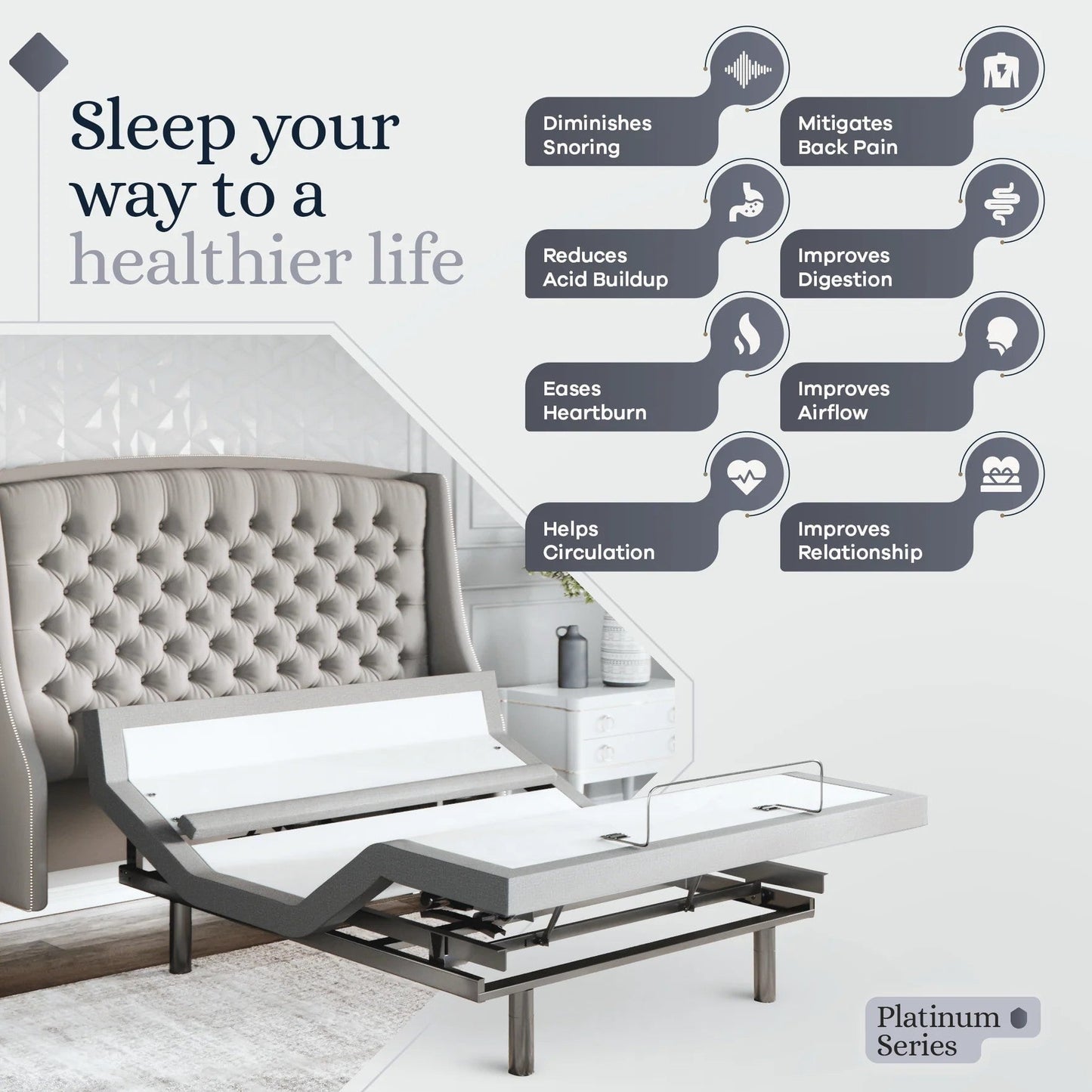 Platinum Series Adjustable Bed Base + Choice of Mattress Bundle bundle Sven & Son