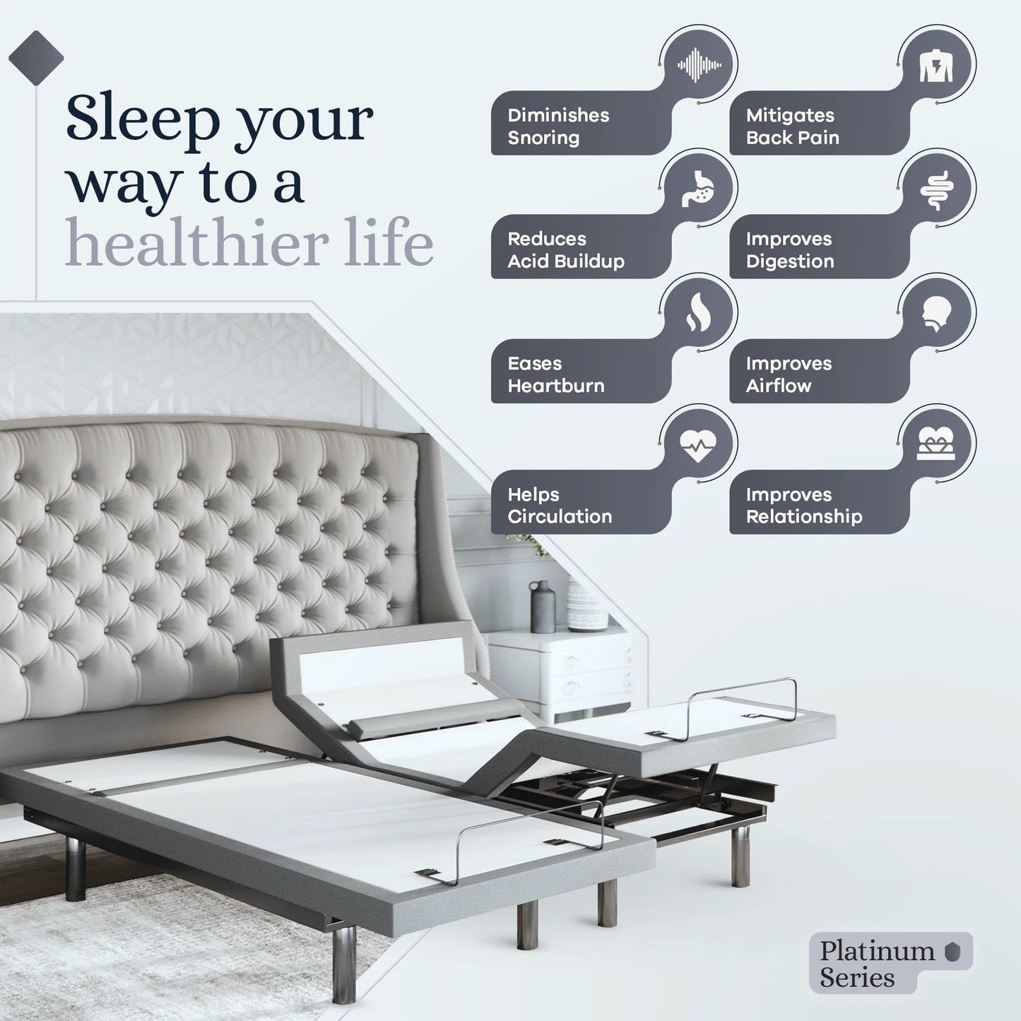 Platinum Series Adjustable Bed Base + Choice of Mattress Bundle bundle Sven & Son