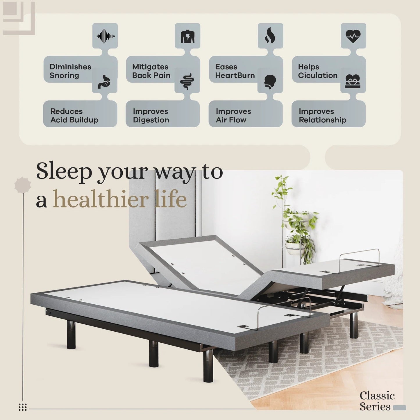 Classic Series Adjustable Bed Base + Choice of Mattress Bundle bundle Sven & Son