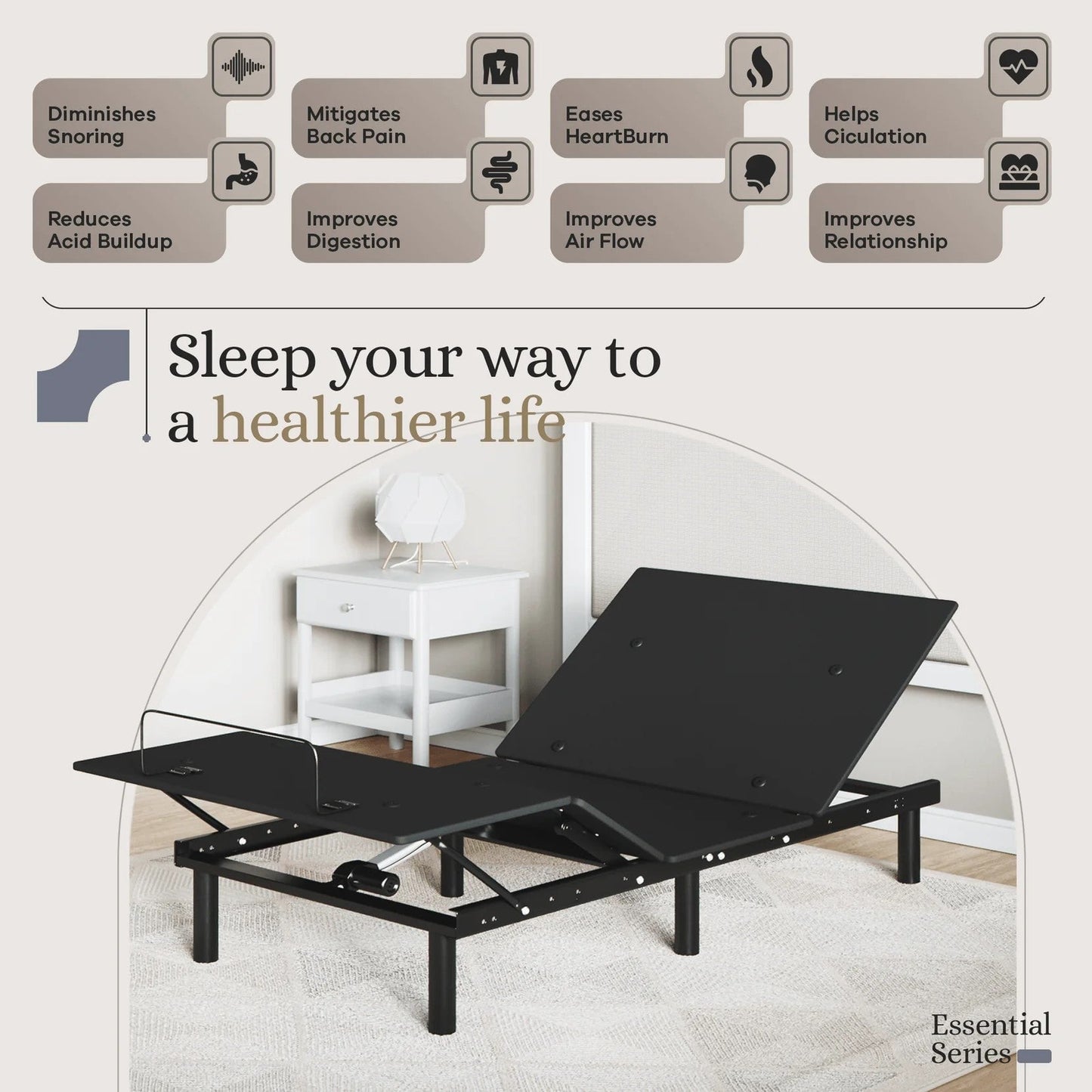 Essential Series Adjustable Bed Base + Choice of Mattress Bundle bundle Sven & Son