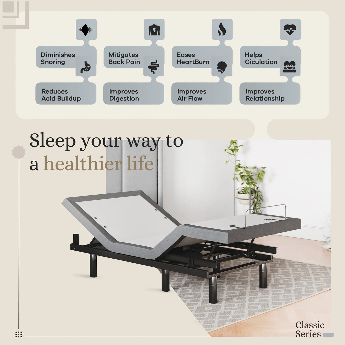 Classic Series Adjustable Bed Base + Choice of Mattress Bundle bundle Sven & Son