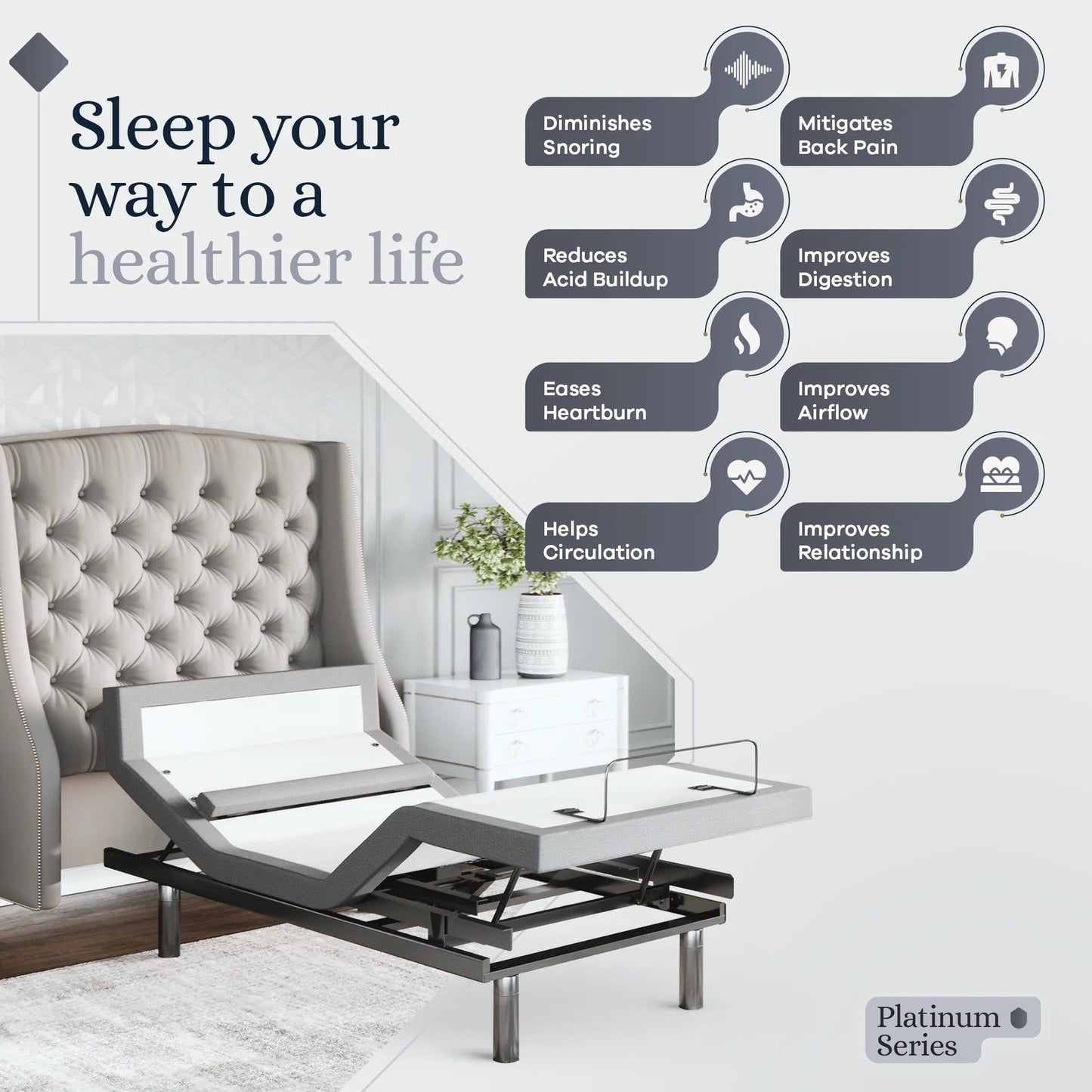 Platinum Series Adjustable Bed Base + Choice of Mattress Bundle bundle Sven & Son