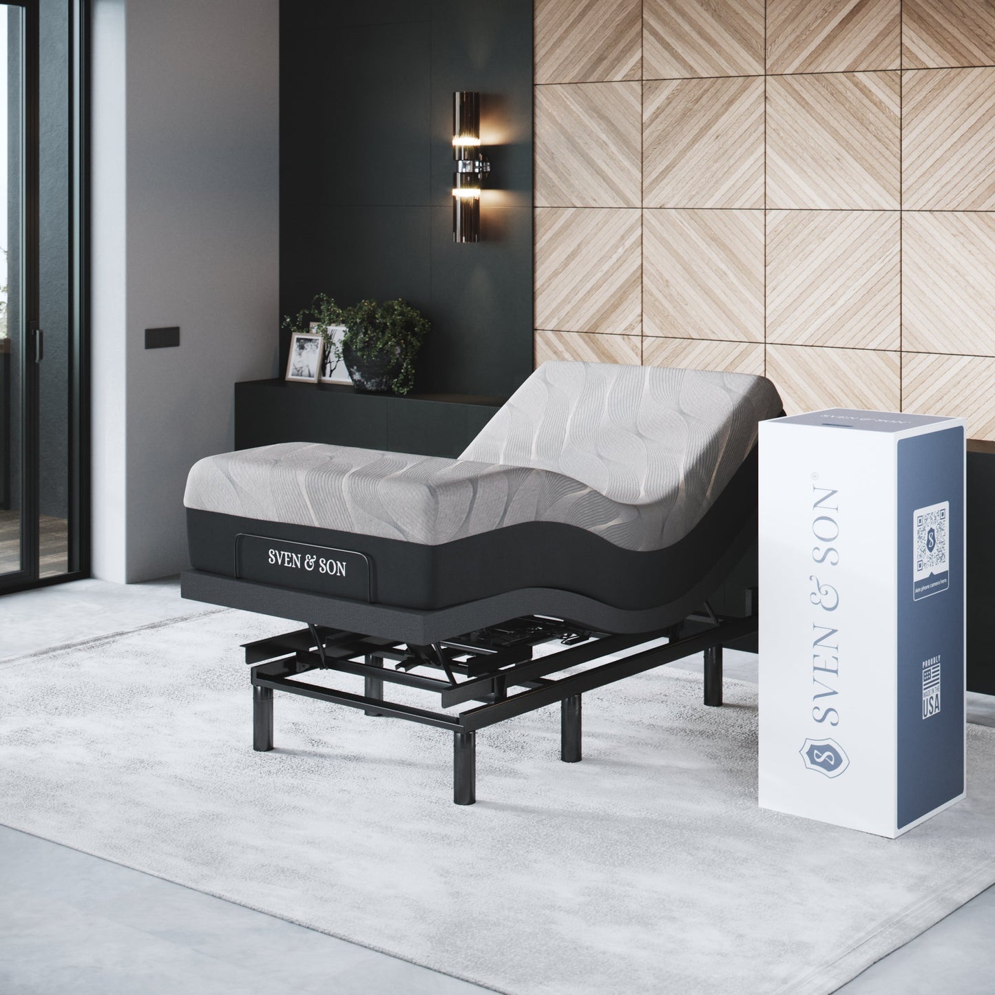 Bliss Series Adjustable Bed Base + Choice of Mattress Bundle bundle SVEN & SON® Twin-XL 10" Firm