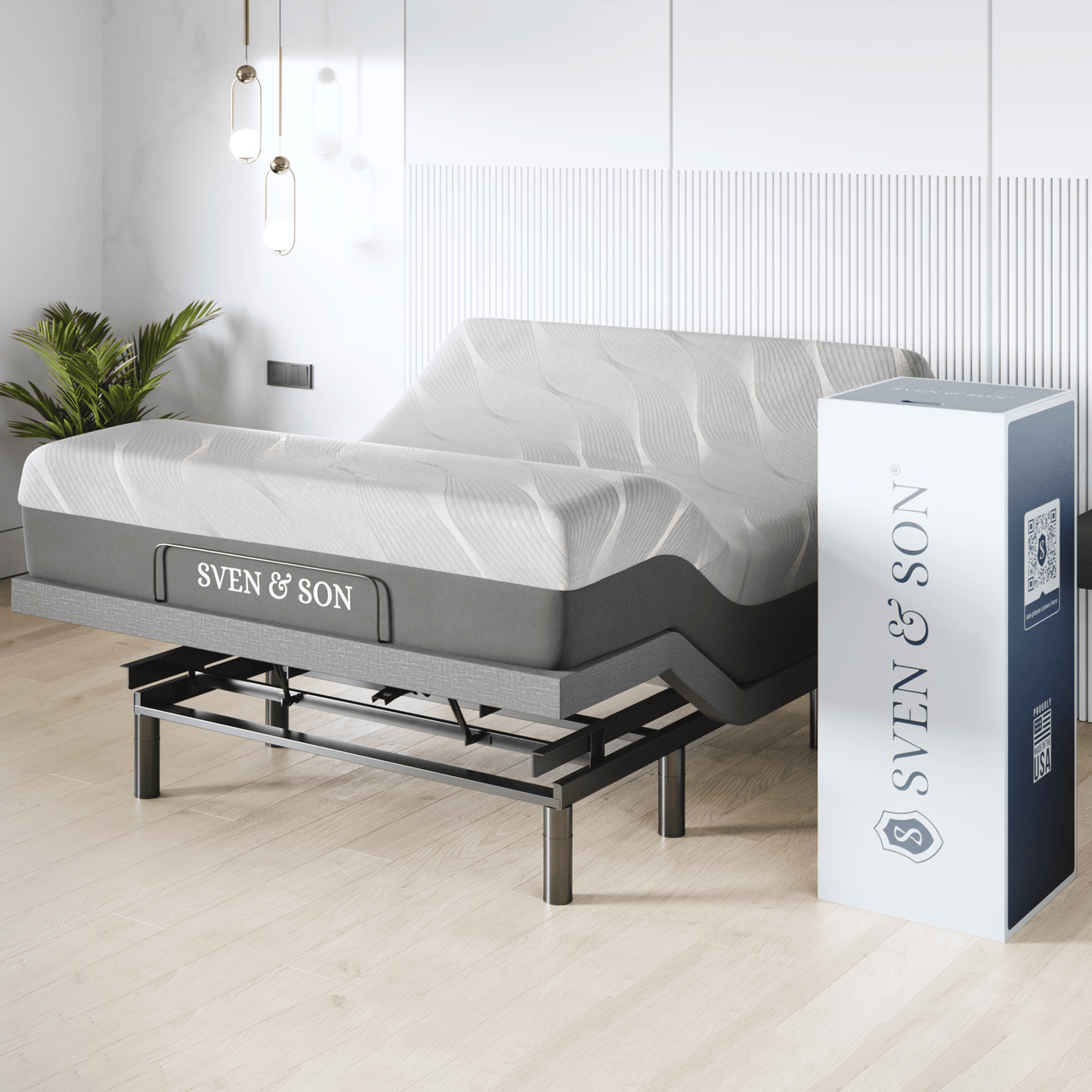 Classic+ Series Adjustable Bed Base + Choice of Mattress Bundle bundle SVEN & SON® Full 14" Medium Soft