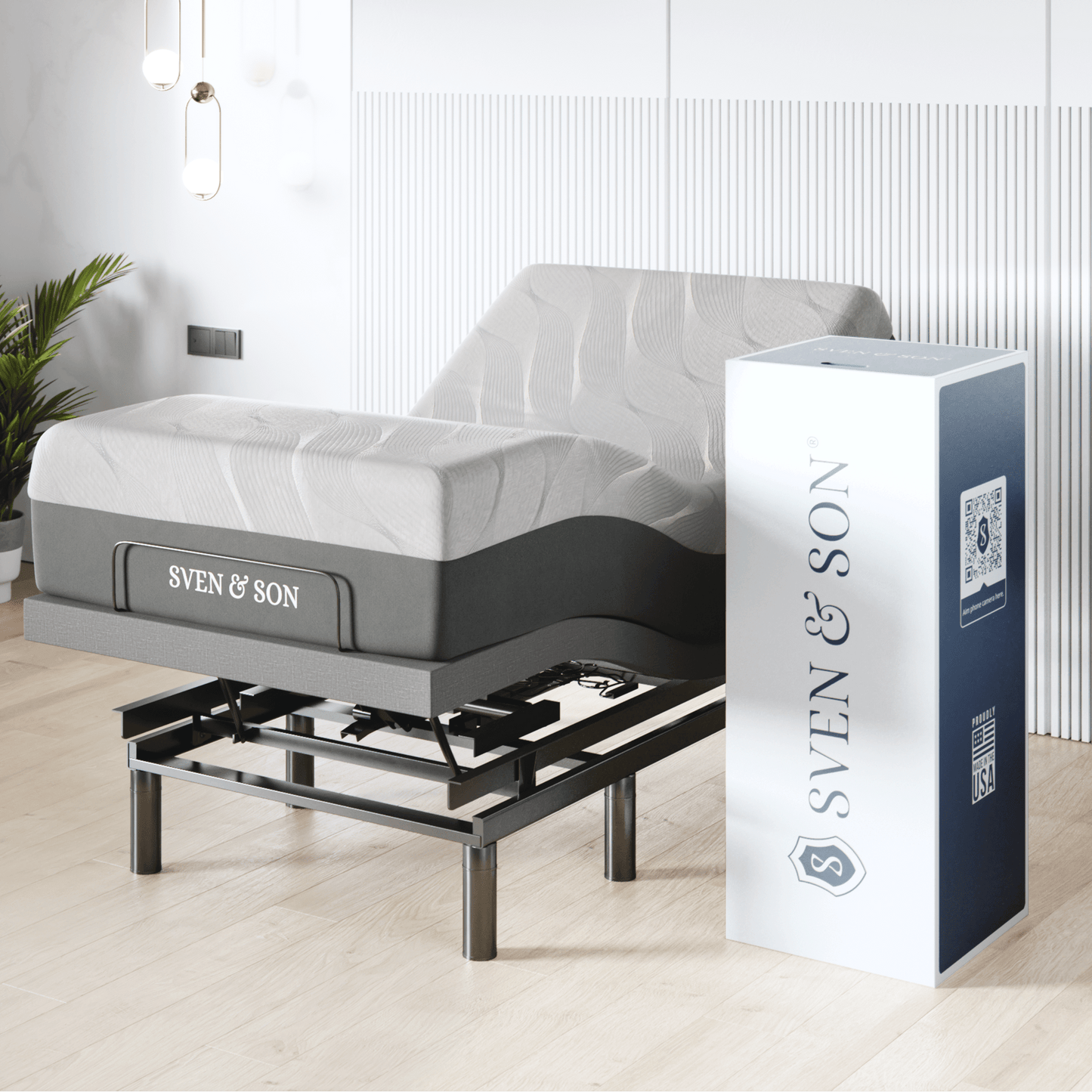Classic+ Series Adjustable Bed Base + Choice of Mattress Bundle bundle SVEN & SON® Twin-XL 12" Medium