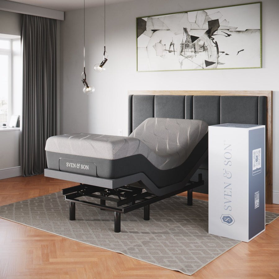 Classic Series Adjustable Bed Base + Choice of Mattress Bundle bundle SVEN & SON® Twin-XL 12" Medium