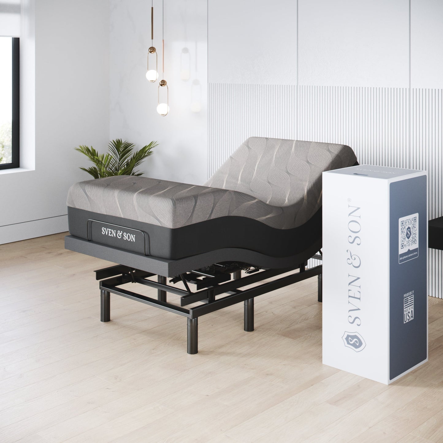 Classic+ Series Adjustable Bed Base + Choice of Mattress Bundle bundle SVEN & SON® Twin-XL 10" Firm