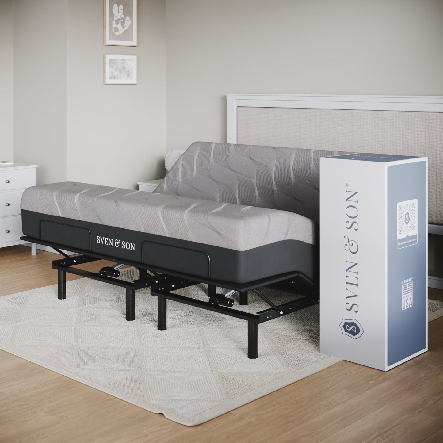 Essential Series Adjustable Bed Base + Choice of Mattress Bundle bundle SVEN & SON® King 14" Medium Soft