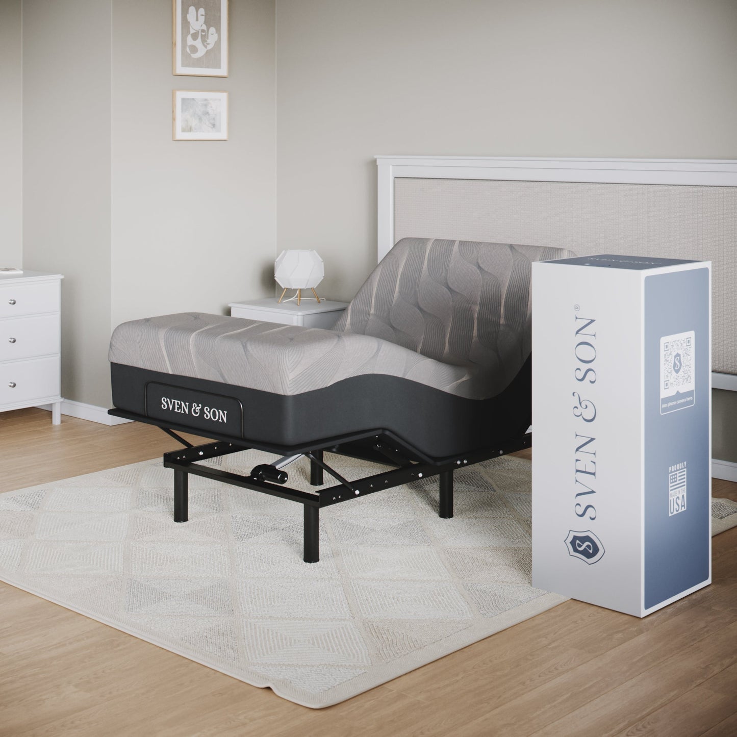 Essential Series Adjustable Bed Base + Choice of Mattress Bundle bundle SVEN & SON® Twin-XL 10" Firm
