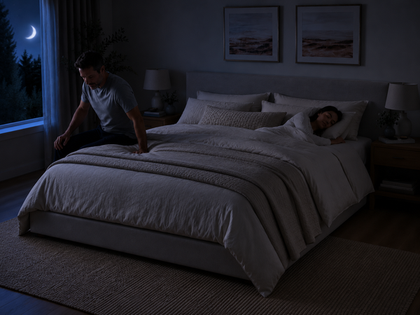 Move without waking your partner.