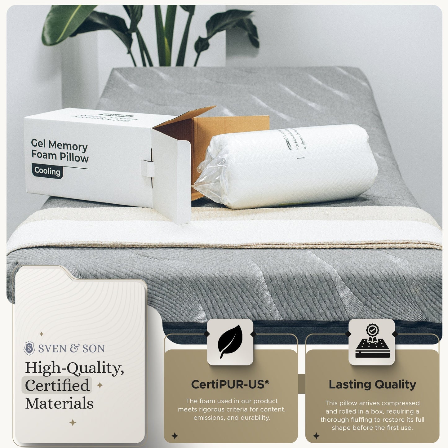 Premium Gel Memory Foam Pillow SVEN & SON®