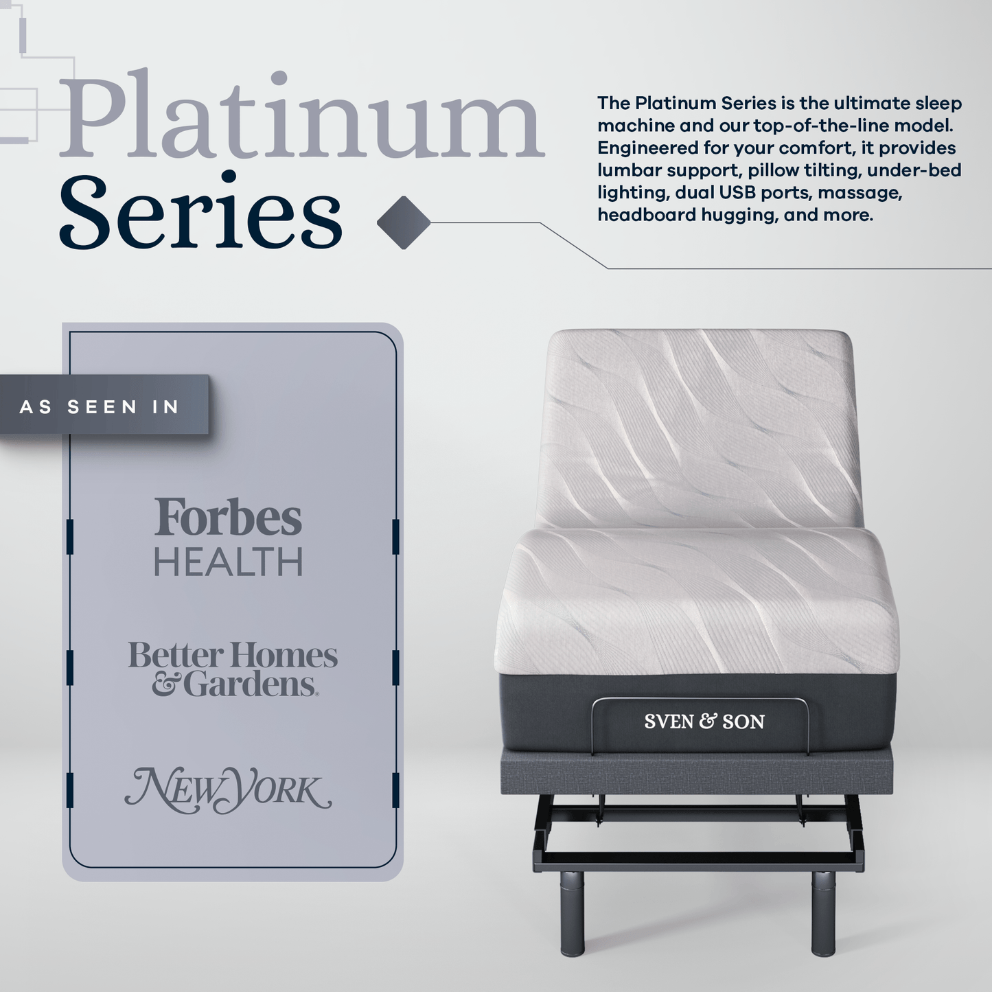Platinum Series Adjustable Bed Base + Choice of Mattress Bundle bundle SVEN & SON®