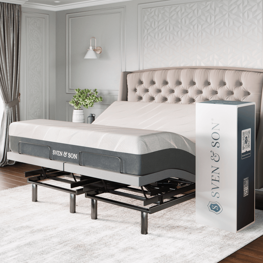 Platinum Series Adjustable Bed Base + Choice of Mattress Bundle bundle SVEN & SON® King 14" Medium Soft