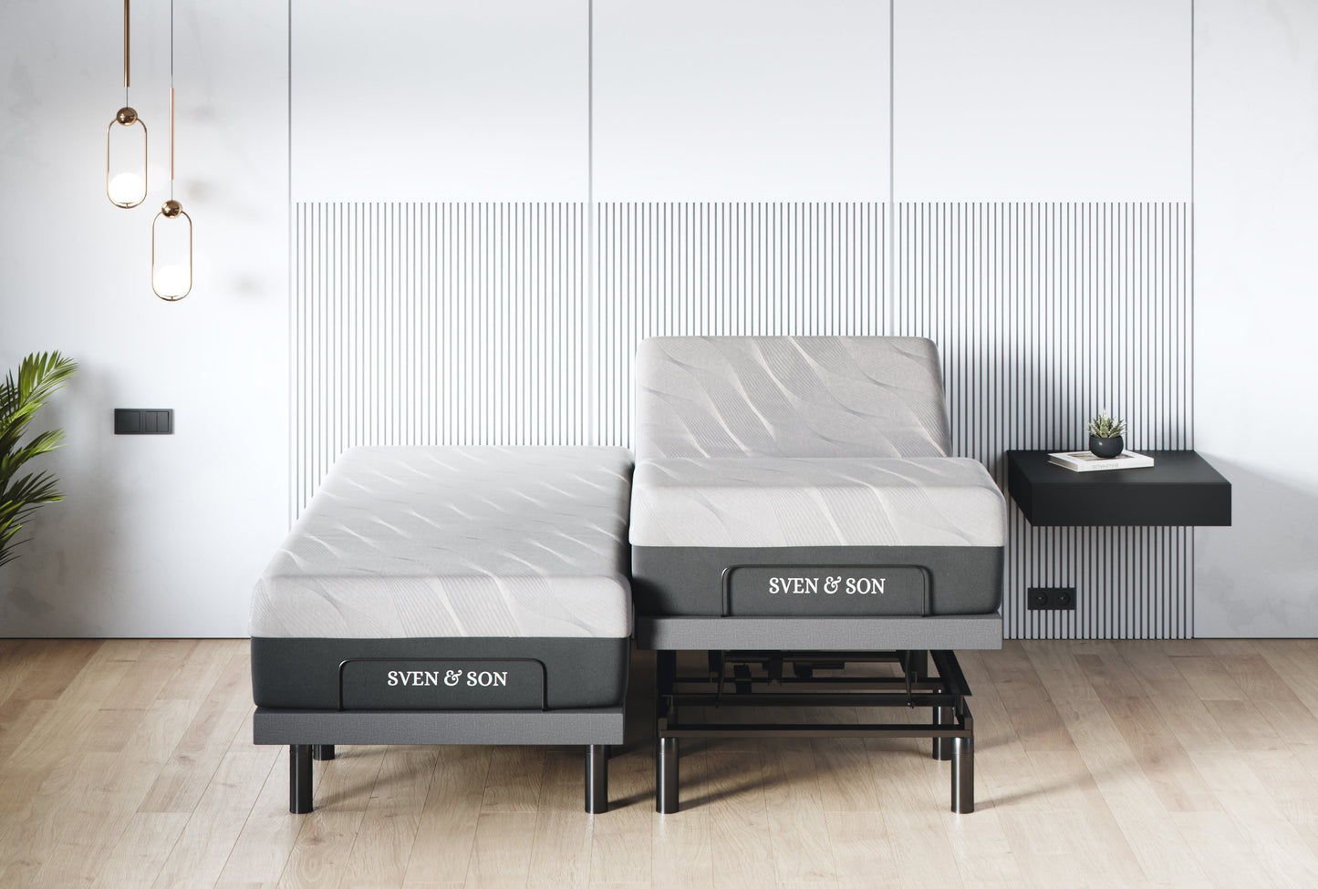 Classic + Head Tilt Adjustable Bed Base + Mattress Bundle bundle Sven & Son