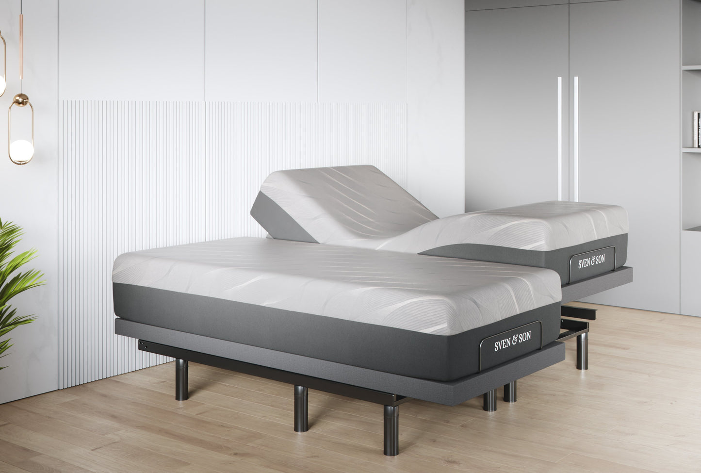 Classic + Head Tilt Adjustable Bed Base + Mattress Bundle bundle Sven & Son