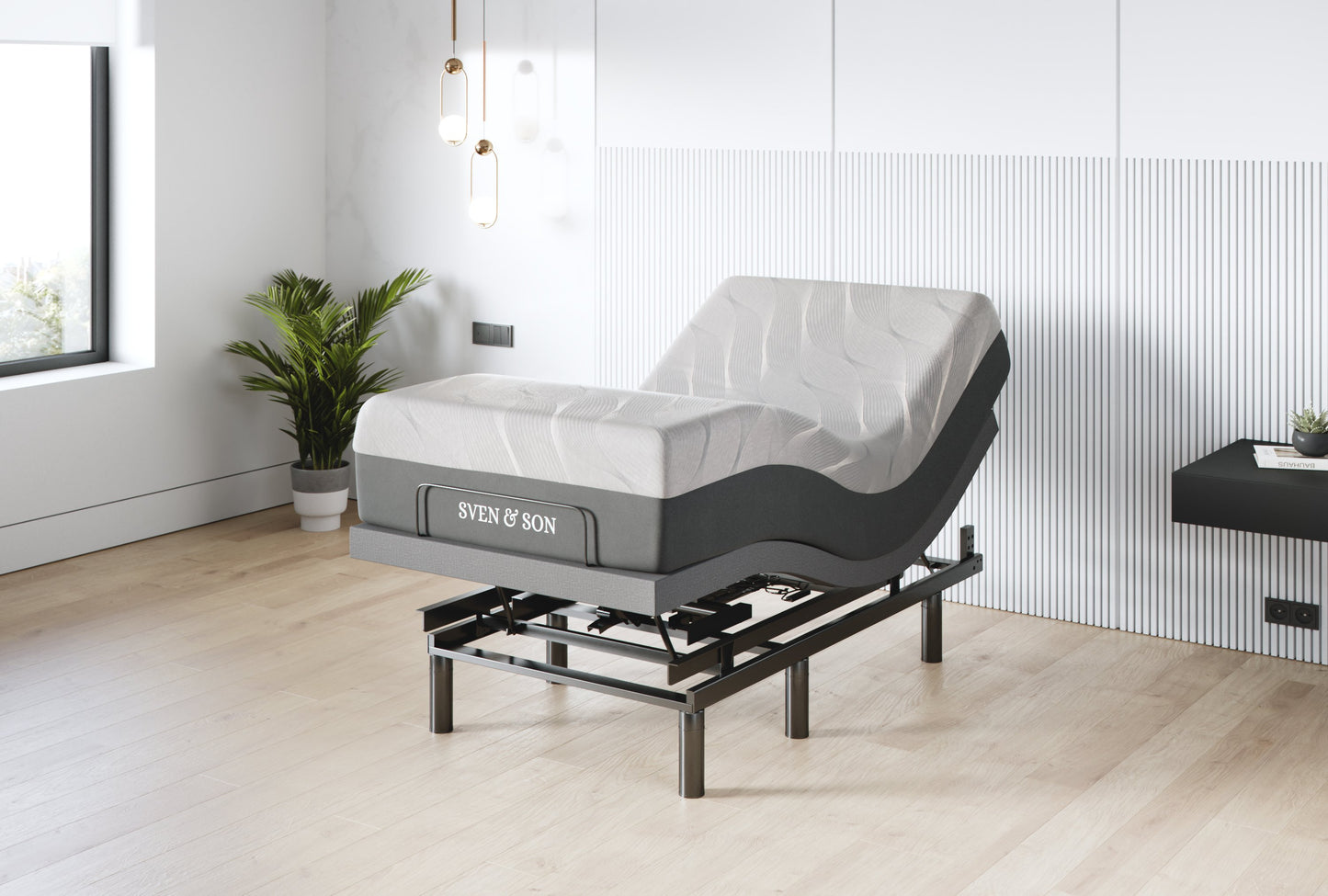 Classic + Head Tilt Adjustable Bed Base + Mattress Bundle bundle Sven & Son