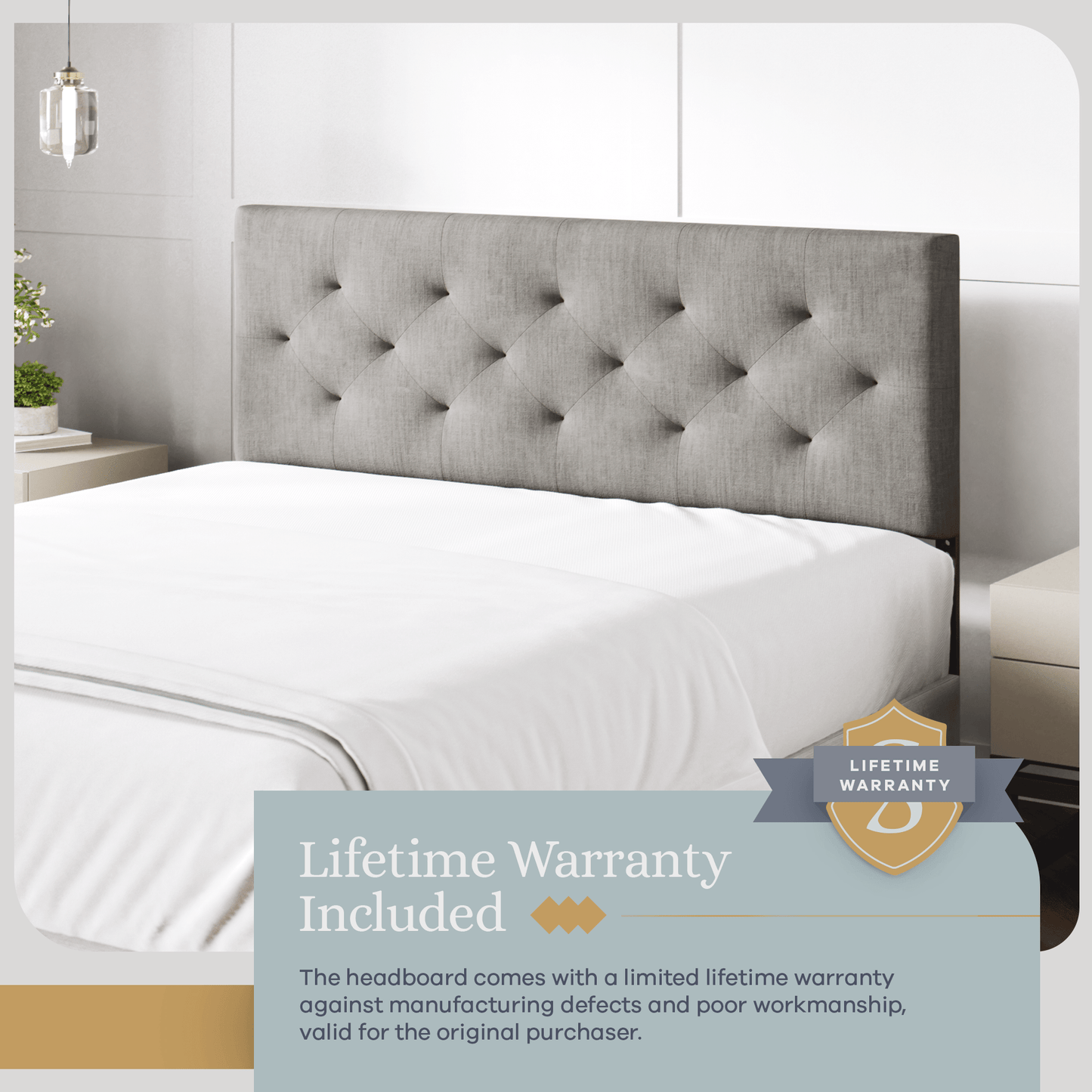 Sven & Son Diamond-Tufted Mid-Rise Upholstered Headboard Furniture Sven & Son