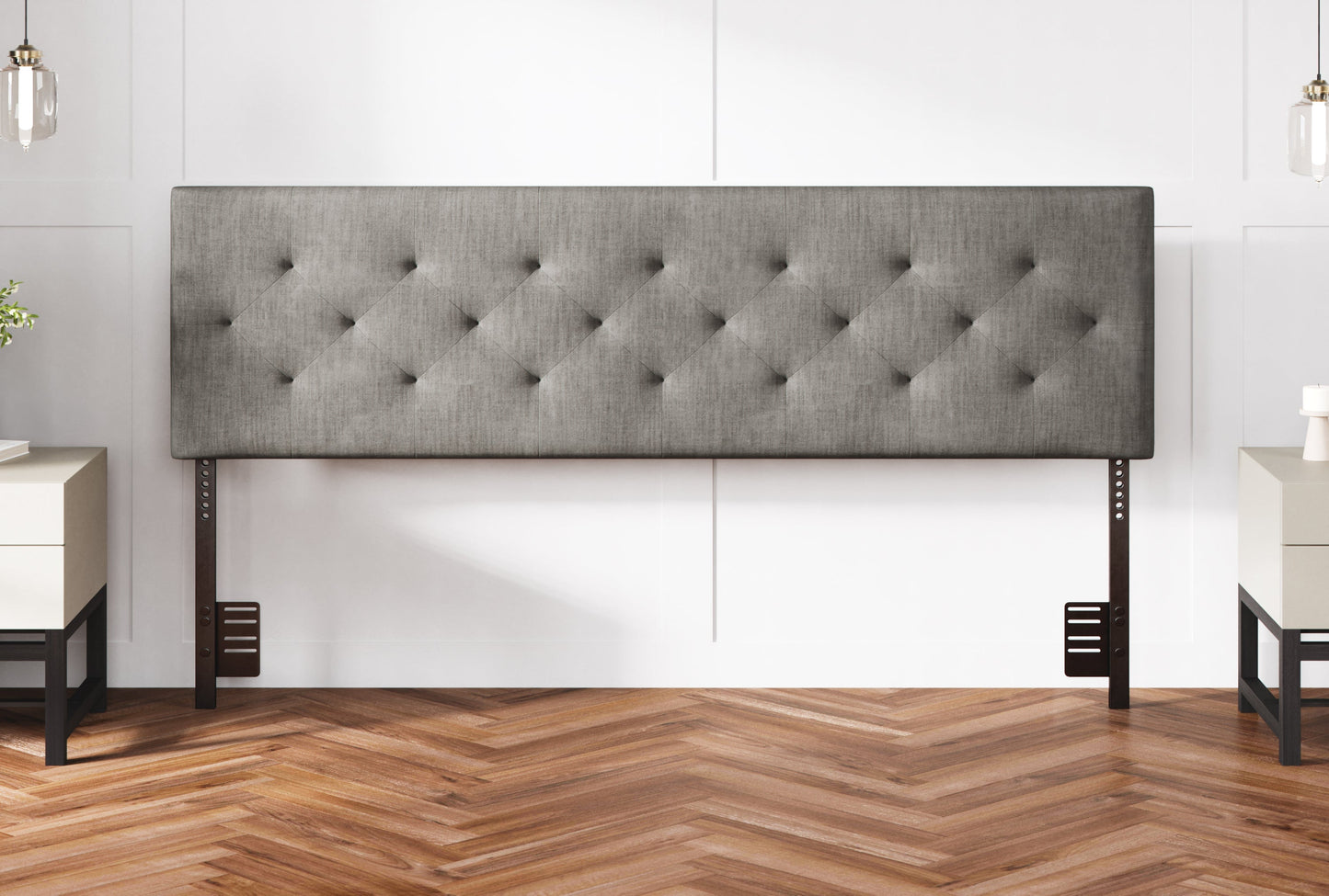 Sven & Son Diamond-Tufted Mid-Rise Upholstered Headboard Sven & Son King / Split-King