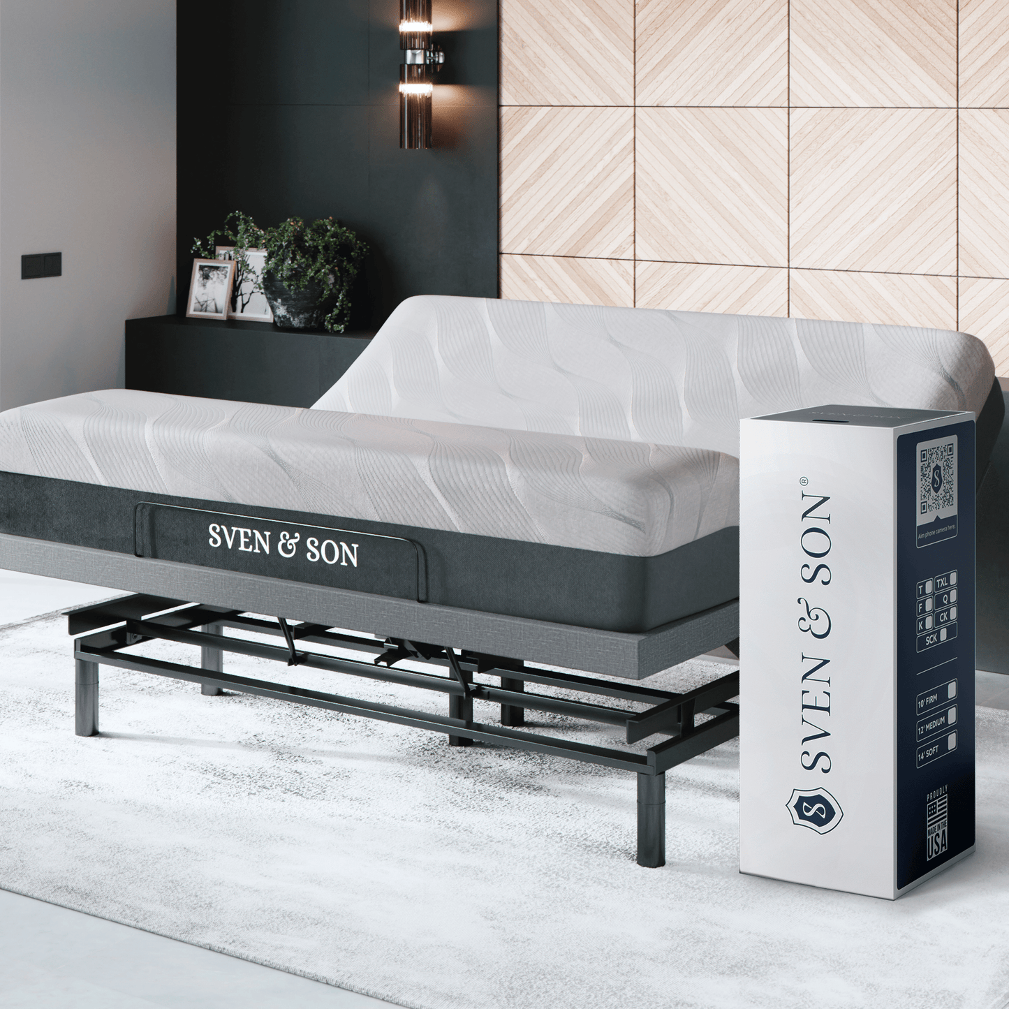 Bliss Series Adjustable Bed Base + Choice of Mattress Bundle bundle SVEN & SON®