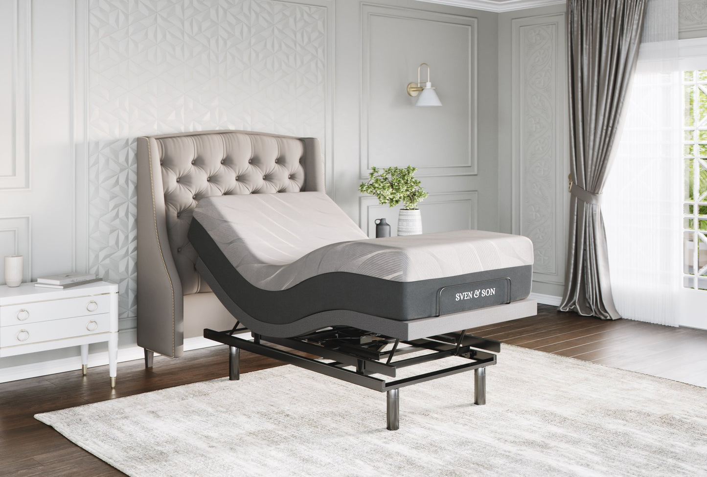 Platinum Adjustable Base + Mattress Bundle bundle SVEN & SON® Twin XL 10" Firm