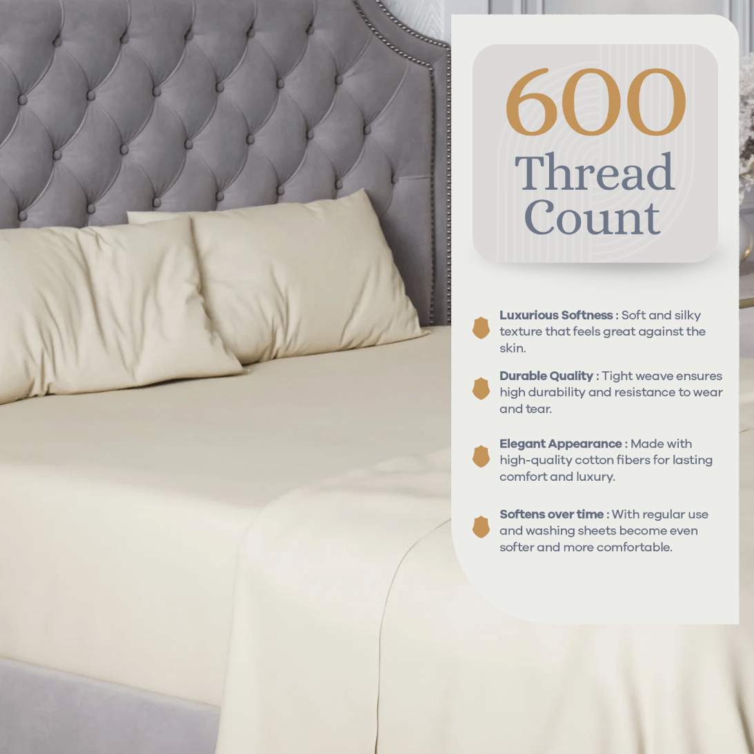 Premium Italian Crafted Sateen Sheet Set, 600-Thread-Count Sven & Son