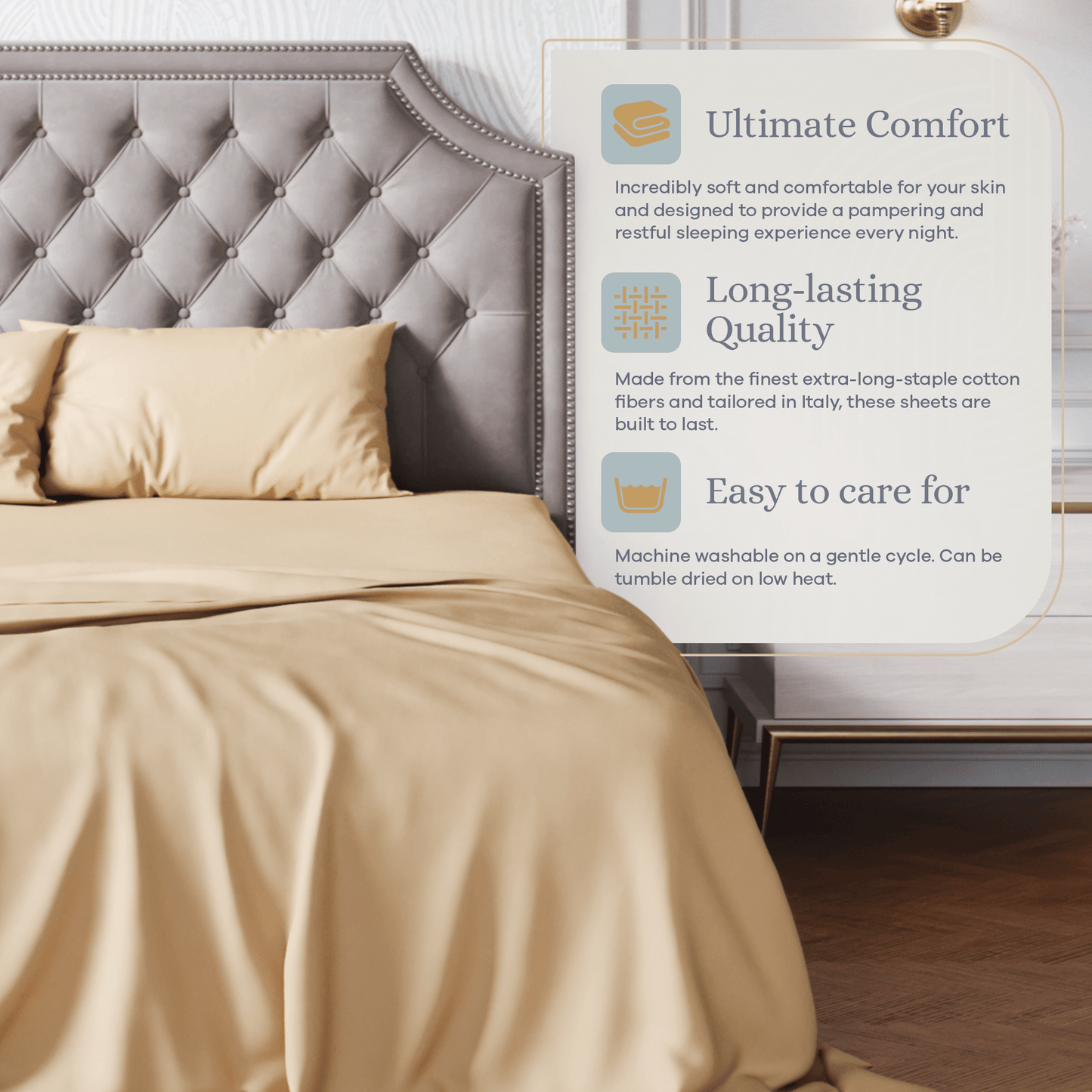 Premium Italian Crafted Sateen Sheet Set, 600-Thread-Count Sven & Son