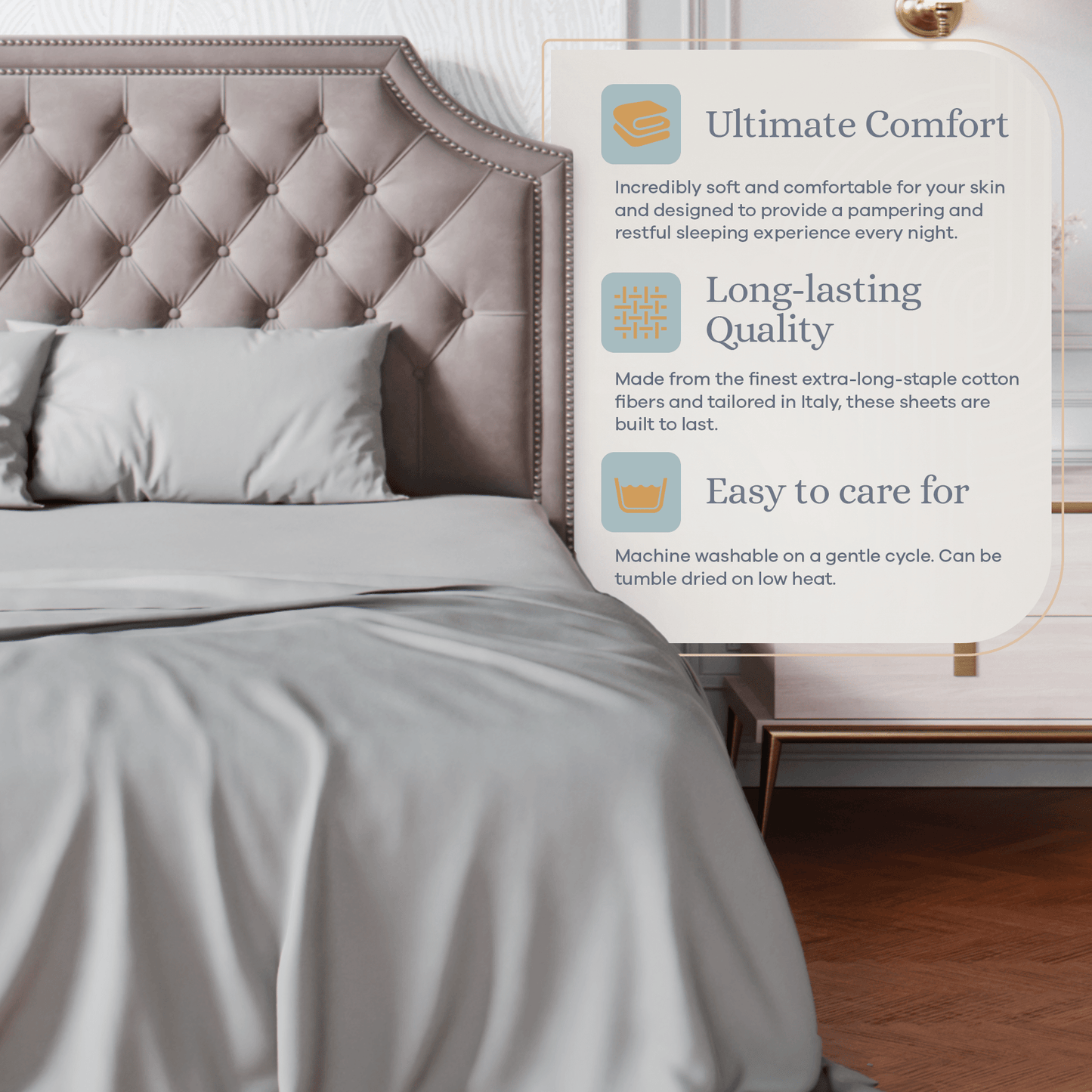 Premium Italian Crafted Sateen Sheet Set, 600-Thread-Count Sven & Son