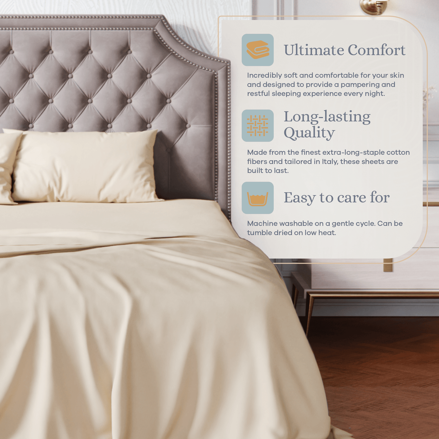 Premium Italian Crafted Sateen Sheet Set, 600-Thread-Count Sven & Son