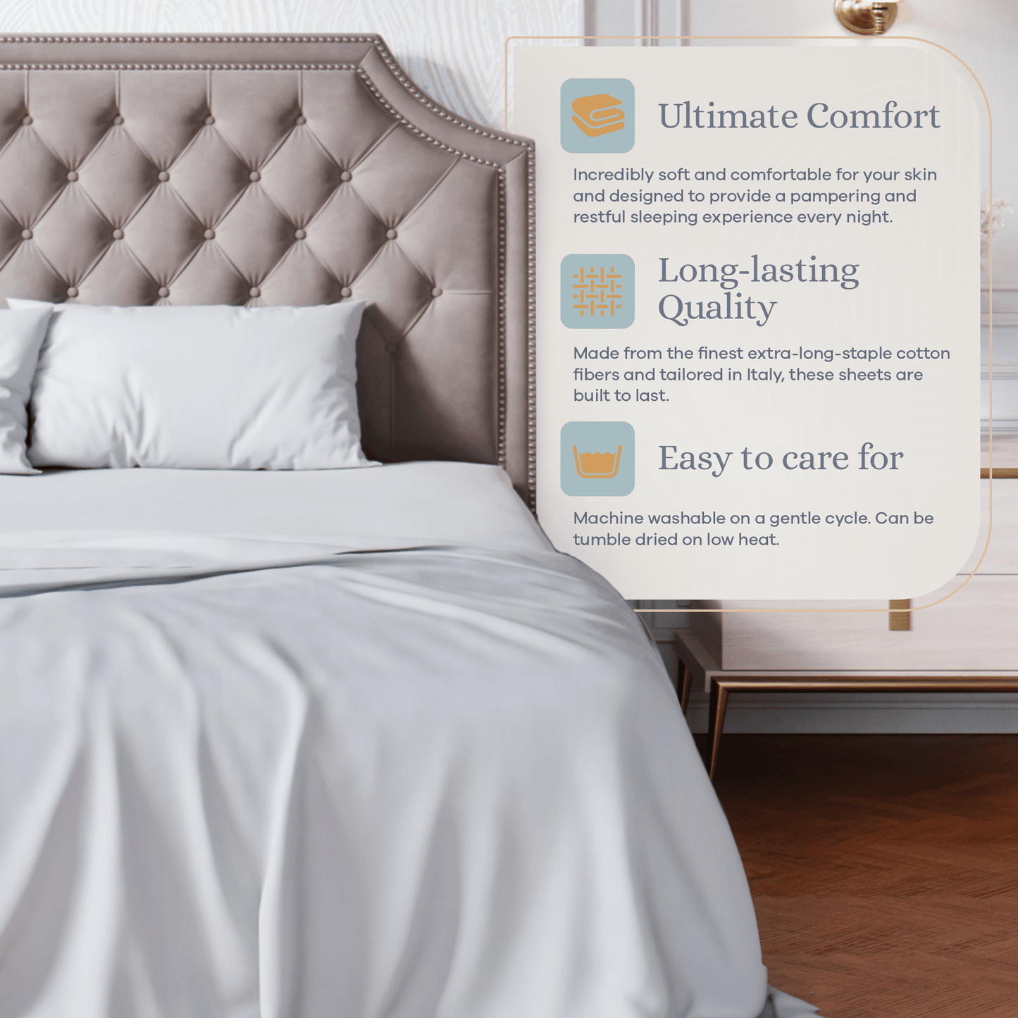 Premium Italian Crafted Sateen Sheet Set, 600-Thread-Count Sven & Son