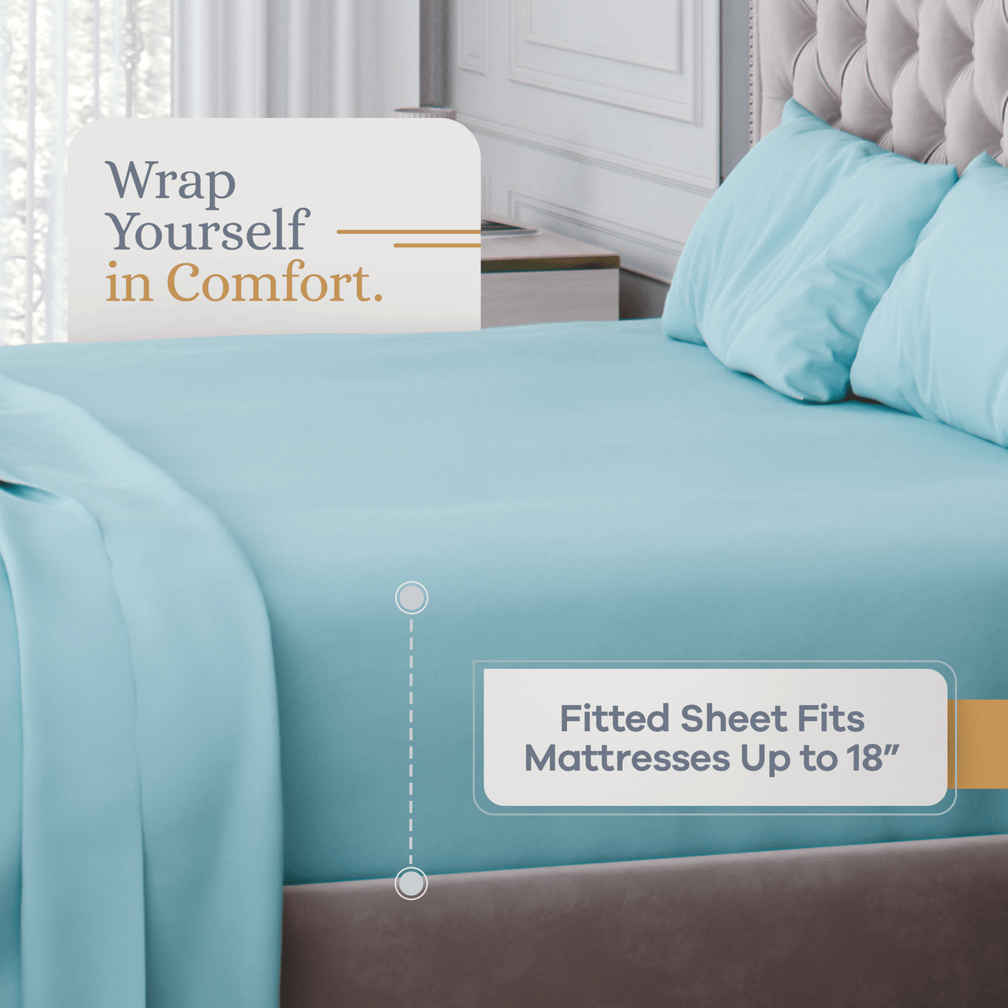 Premium Italian Crafted Sateen Sheet Set, 600-Thread-Count Sven & Son