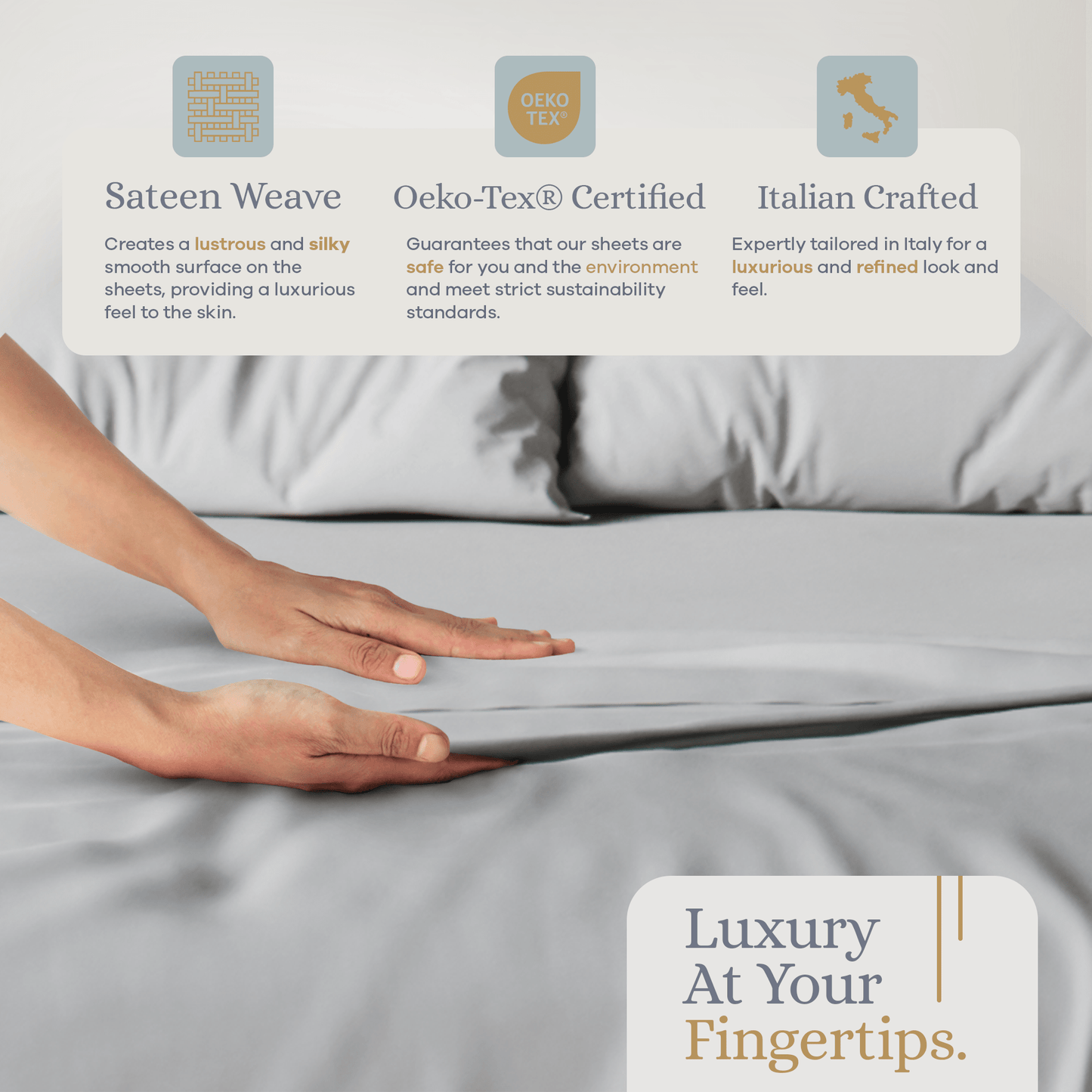 Premium Italian Crafted Sateen Sheet Set, 600-Thread-Count Sven & Son