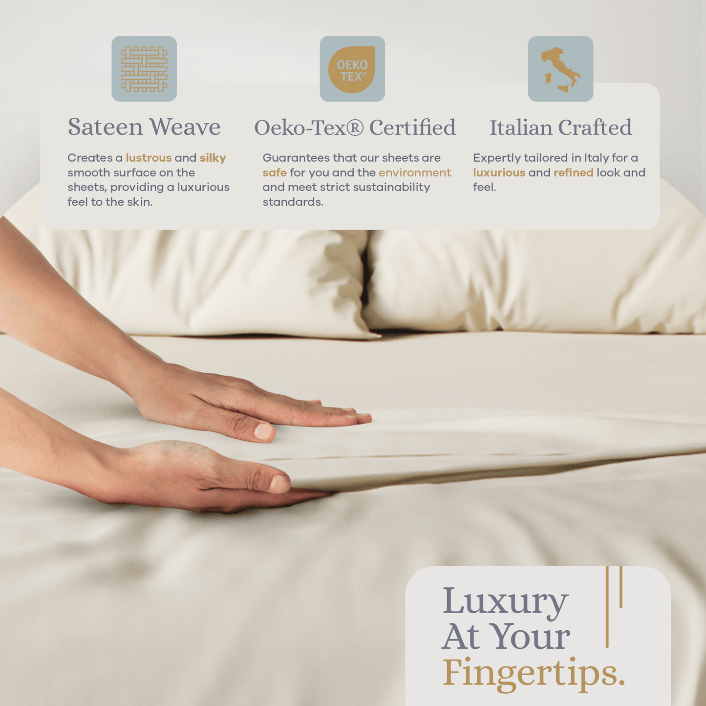 Premium Italian Crafted Sateen Sheet Set, 600-Thread-Count Sven & Son