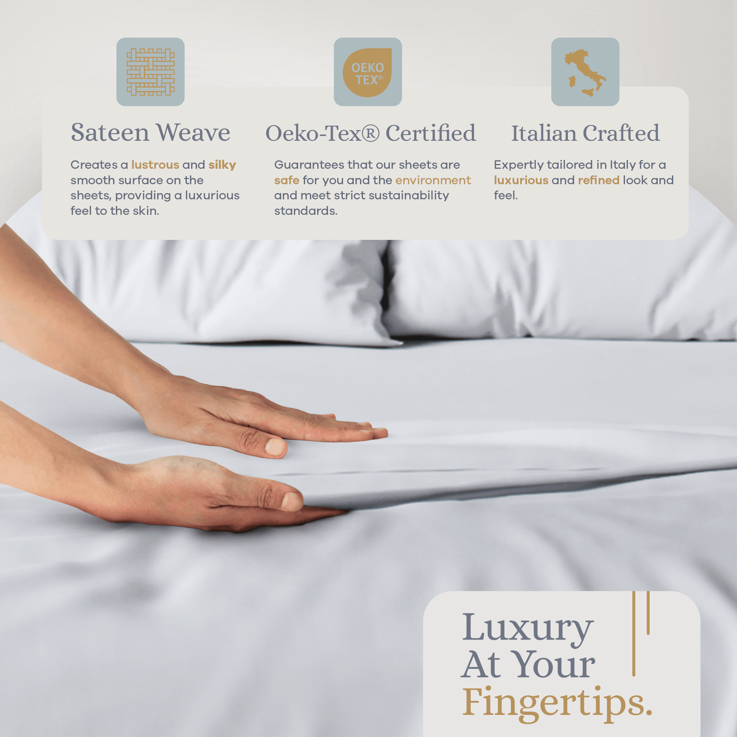 Premium Italian Crafted Sateen Sheet Set, 600-Thread-Count Sven & Son