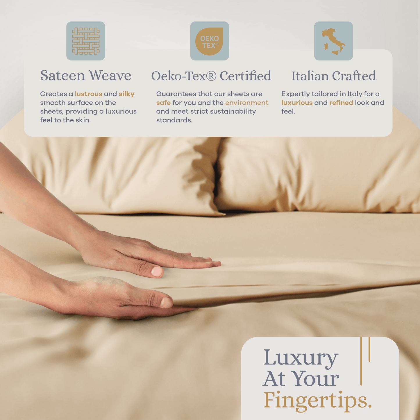 Premium Italian Crafted Sateen Sheet Set, 600-Thread-Count Sven & Son