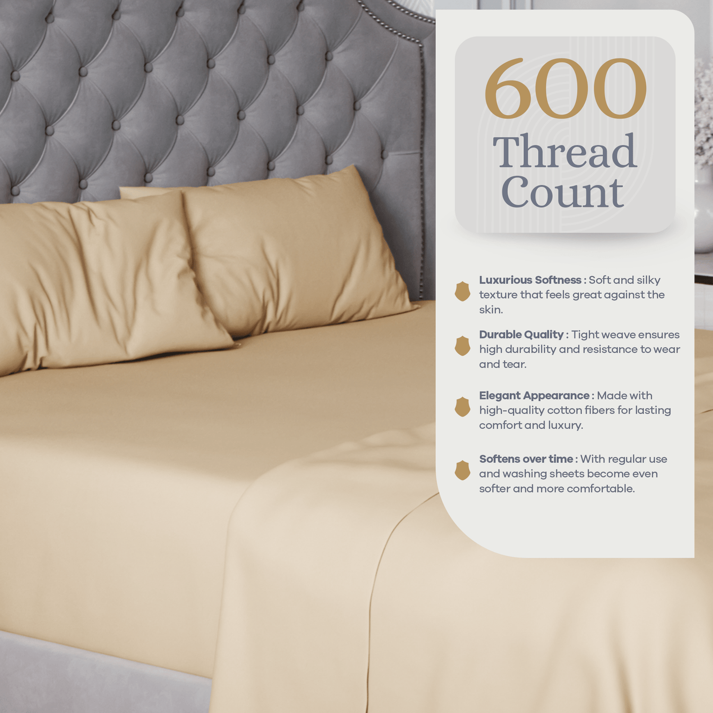 Premium Italian Crafted Sateen Sheet Set, 600-Thread-Count Sven & Son
