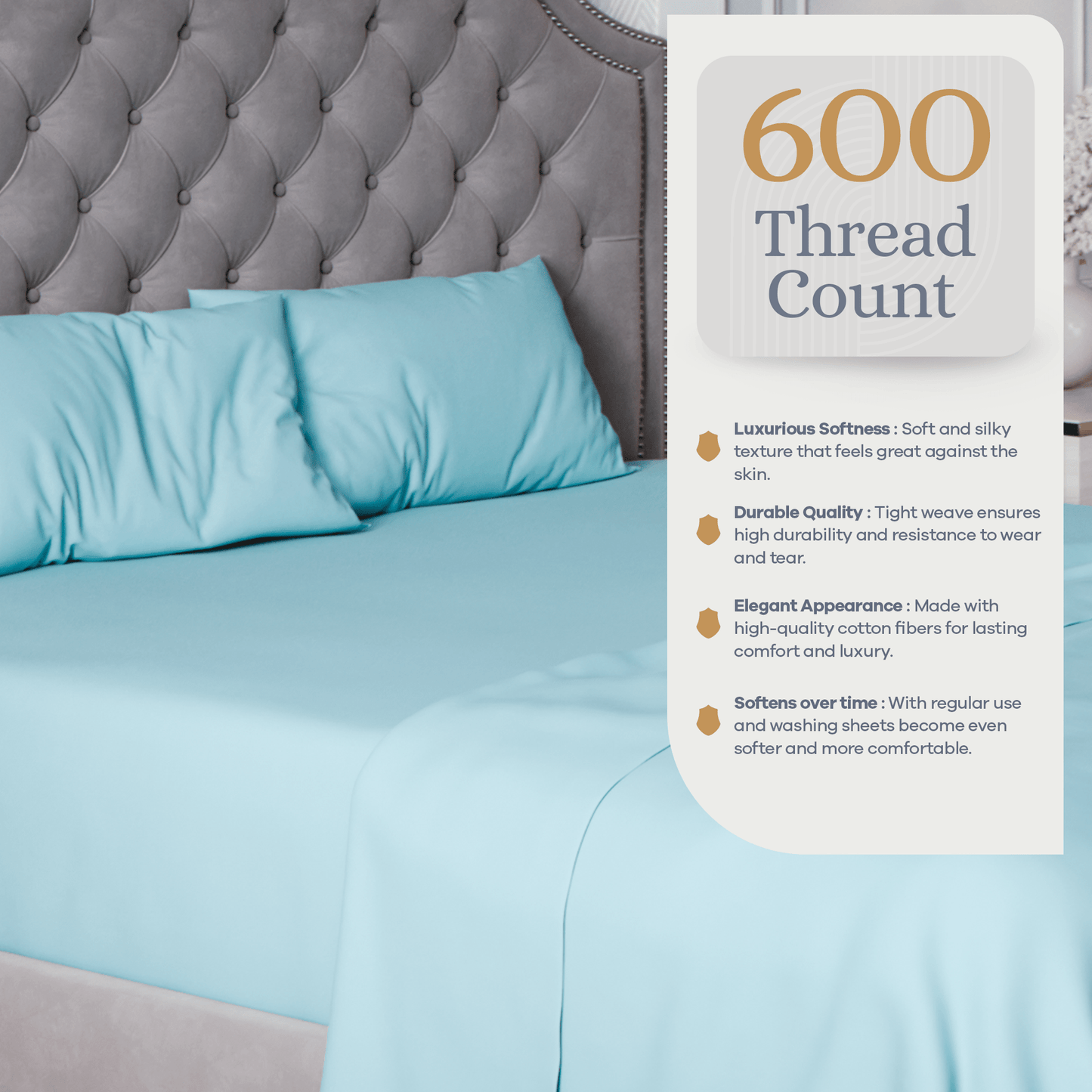 Premium Italian Crafted Sateen Sheet Set, 600-Thread-Count Sven & Son