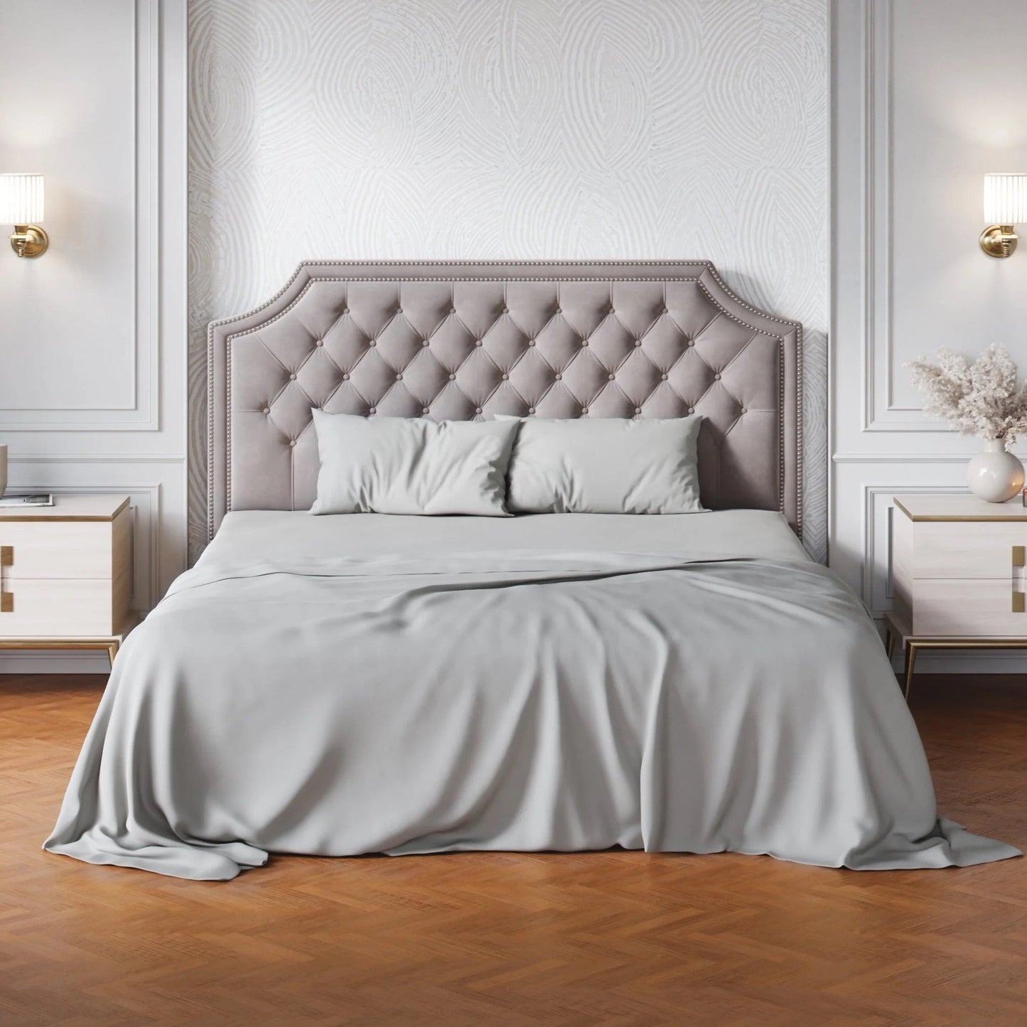 Premium Italian Crafted Sateen Sheet Set, 600-Thread-Count Sven & Son Split King Grey