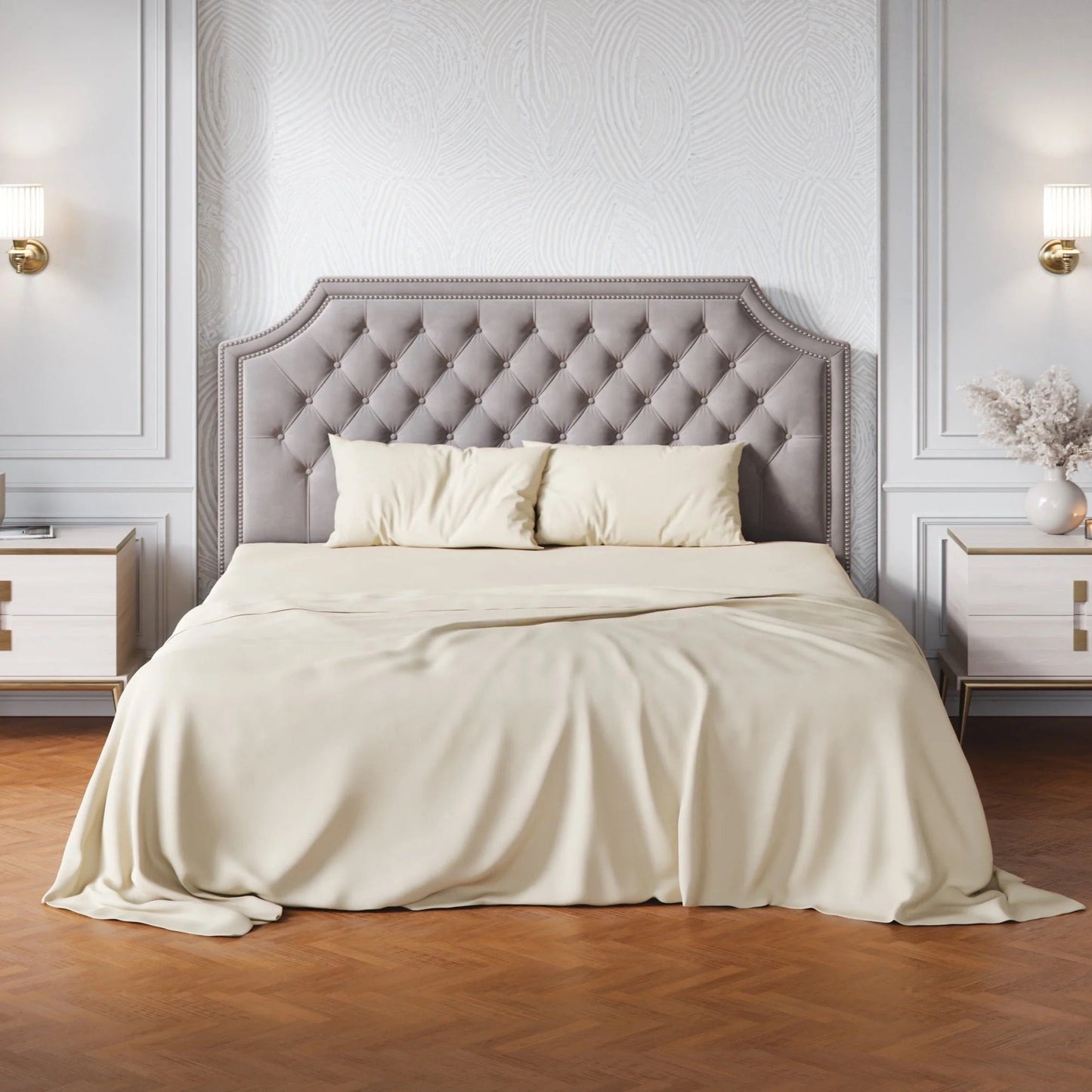 Premium Italian Crafted Sateen Sheet Set, 600-Thread-Count Sven & Son King Sand