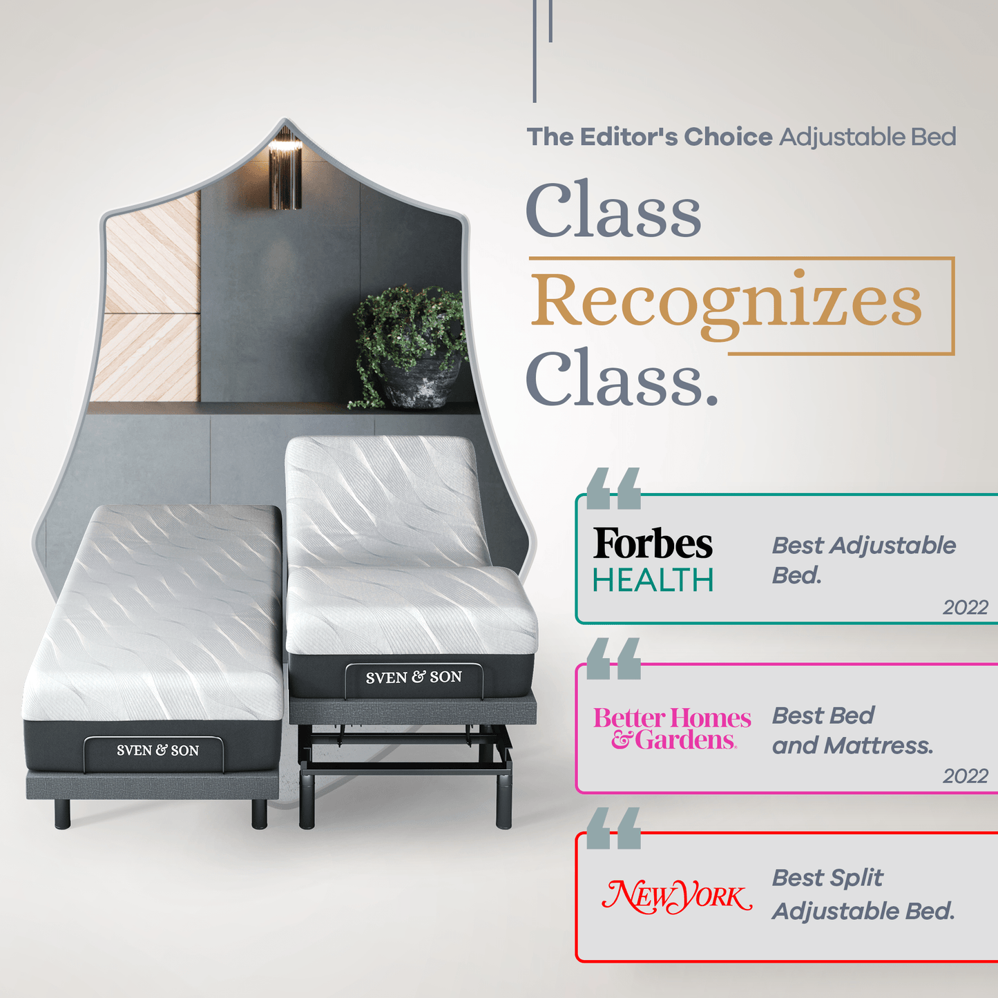 Bliss Series Adjustable Bed Base + Choice of Mattress Bundle bundle SVEN & SON® 