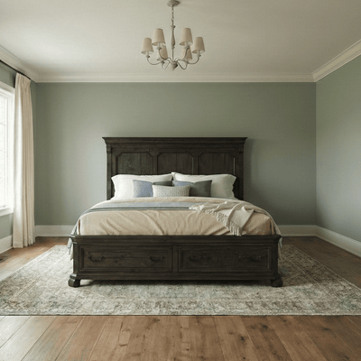 Wooden Panel Storage Bed