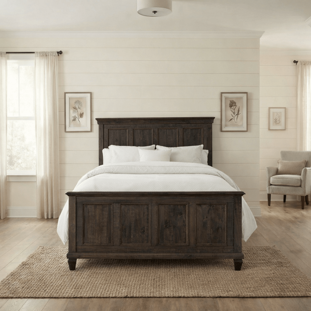 Lancaster Bed Frame Sven & Son Calistoga Queen Wooden Panel Bed