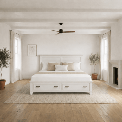 Wooden Panel Storage Bed