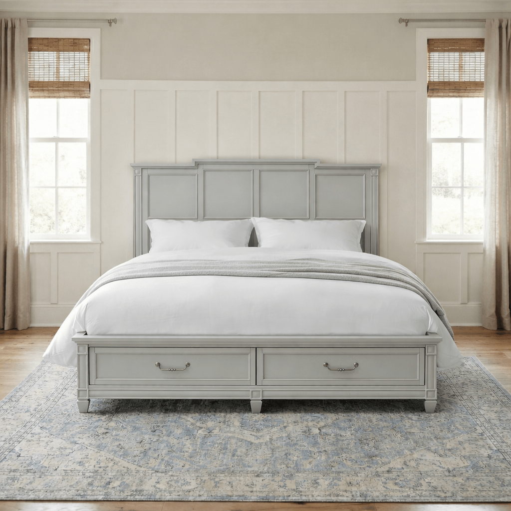 Willowbrook Bed Frame Sven & Son Glenbrook Queen Wooden Panel Storage Bed