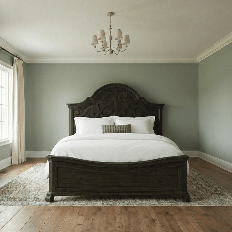 Bellamy Bed Frame Sven & Son Bellamy Queen Wooden Shaped Panel Bed