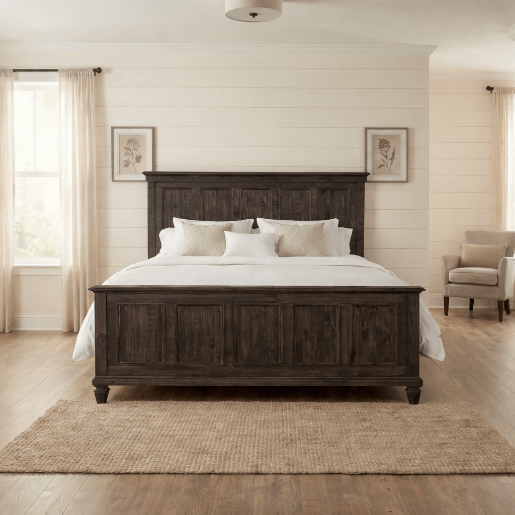 Lancaster Bed Frame Sven & Son Calistoga King Wooden Panel Bed